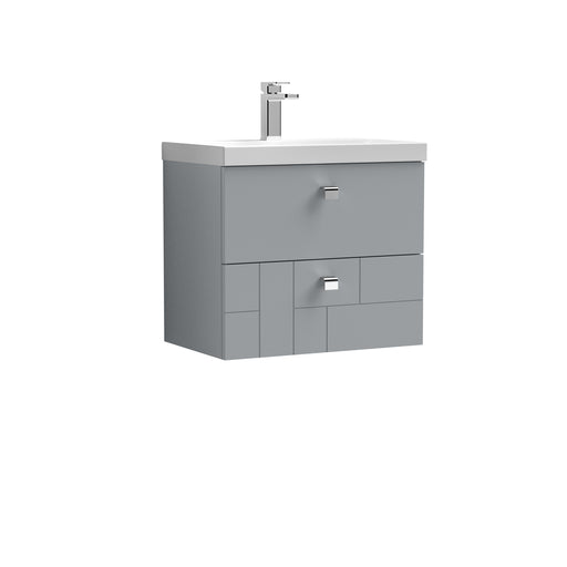 600mm Wall Hung 2-Drawer Vanity Unit & Basin 3