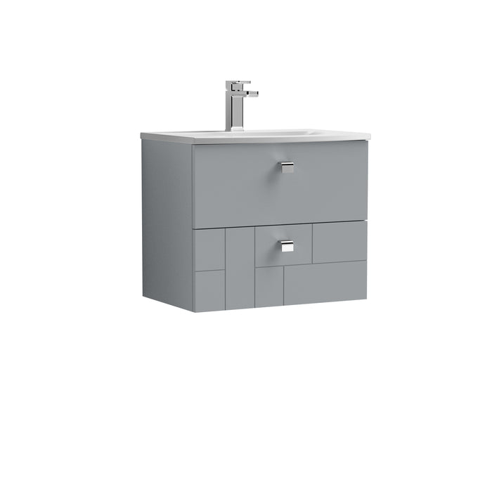 600mm Wall Hung 2-Drawer Vanity Unit & Basin 4