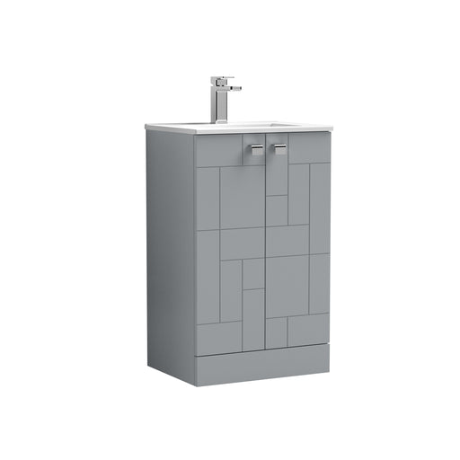 500mm Floor Standing 2-Door Vanity Unit & Basin 2