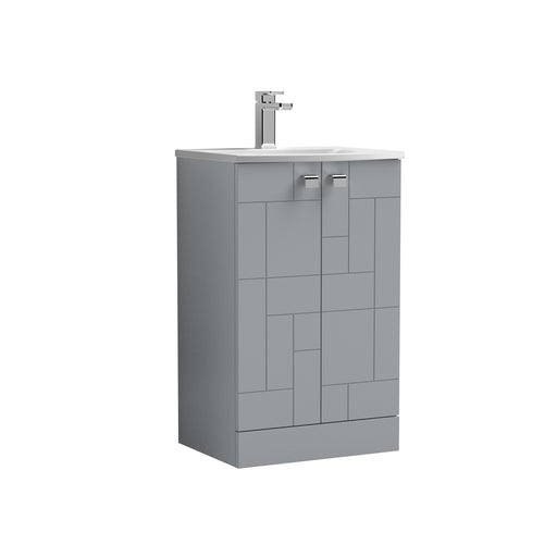 500mm Floor Standing 2-Door Vanity Unit & Basin 4