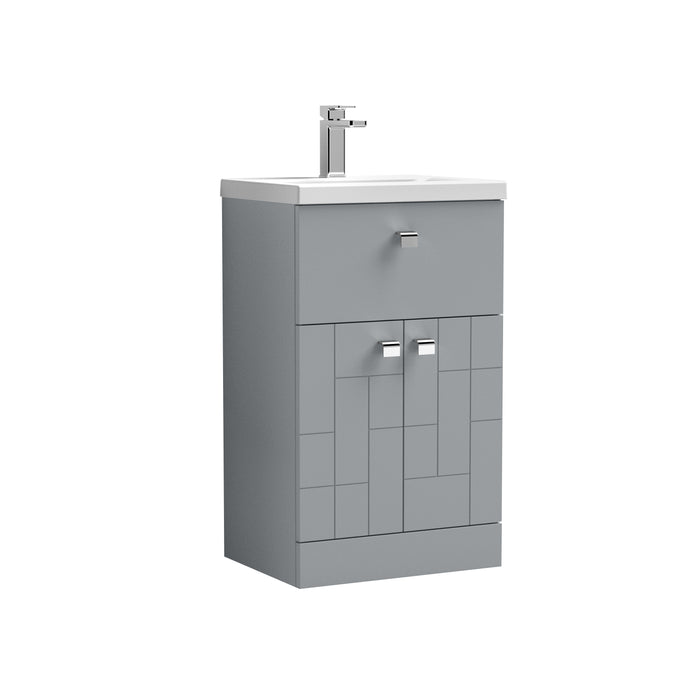 500mm Floor Standing 2-Door/Drawer Vanity Unit & Basin 1