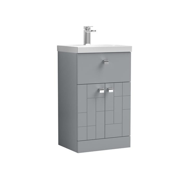 500mm Floor Standing 2-Door/Drawer Vanity Unit & Basin 3