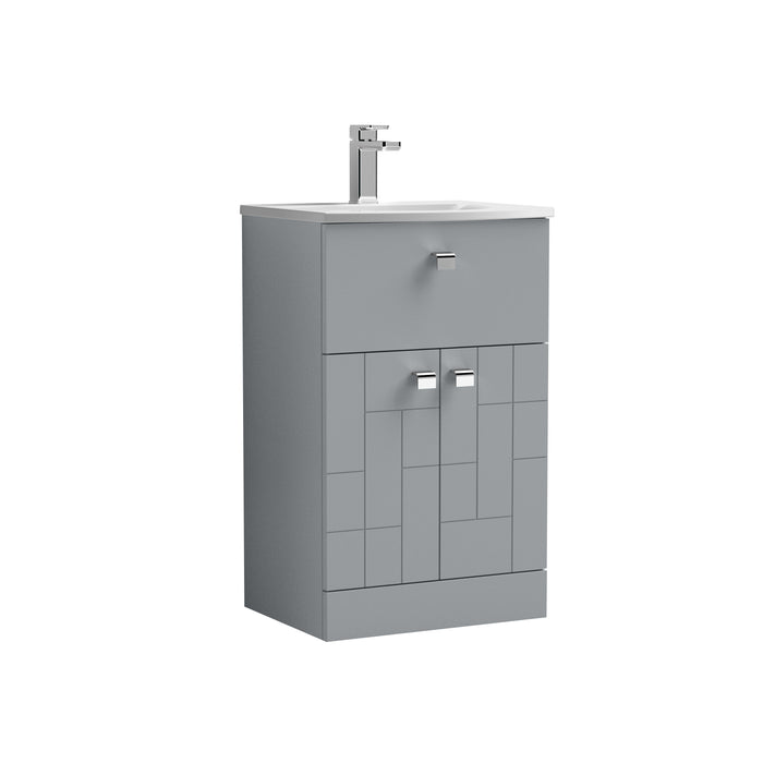 500mm Floor Standing 2-Door/Drawer Vanity Unit & Basin 4