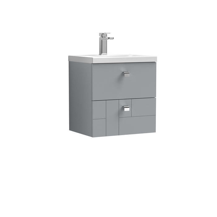 500mm Wall Hung 2-Drawer Vanity Unit & Basin 1