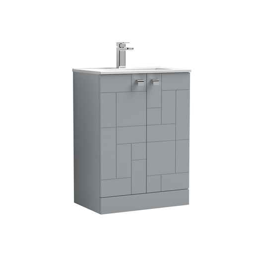 600mm Floor Standing 2-Door Vanity Unit & Basin 2