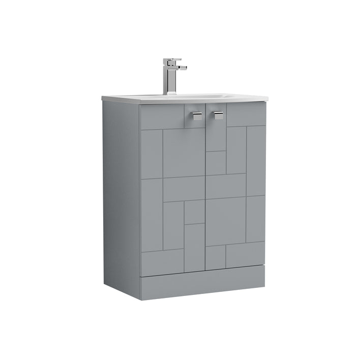 600mm Floor Standing 2-Door Vanity Unit & Basin 4