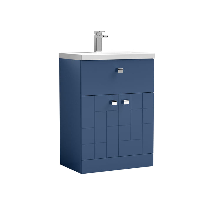 600mm Floor Standing 2-Door/Drawer Vanity Unit & Basin 1