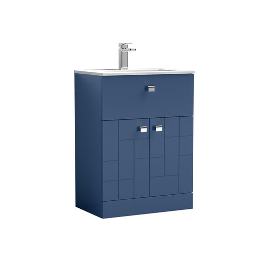 600mm Floor Standing 2-Door/Drawer Vanity Unit & Basin 2