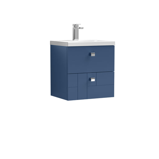 500mm Wall Hung 2-Drawer Vanity Unit & Basin 1