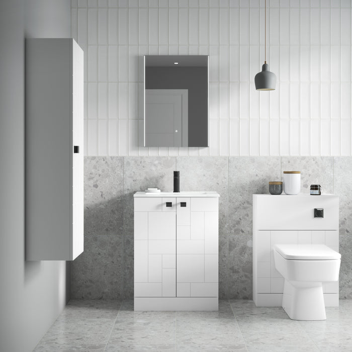 500mm Floor Standing 2-Door Vanity Unit & Basin 3