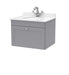 600mm Wall Hung 1 Drawer Vanity & Marble Top 1TH