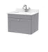 600mm Wall Hung 1 Drawer Vanity & Marble Top 1TH