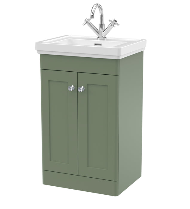 500mm Floor Standing 2-Door Vanity & Basin 1TH