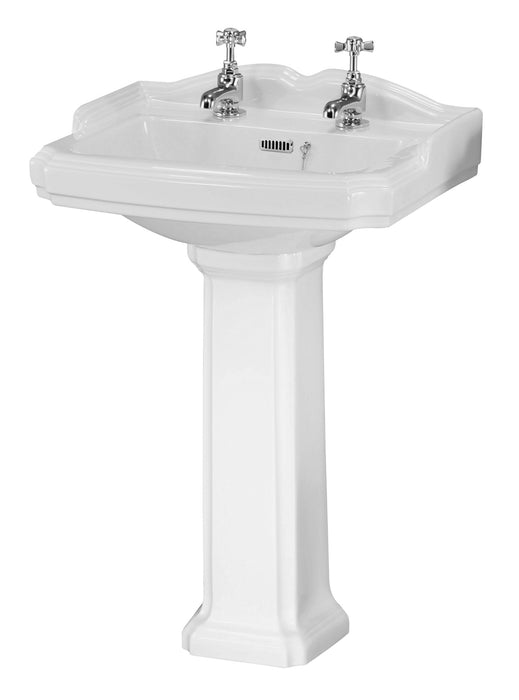 580mm Basin & Pedestal (2 Tap Hole)