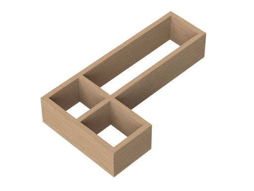 L-Shaped Bamboo Drawer Organiser