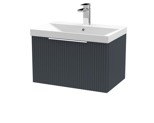 600mm Wall Hung Single Drawer Vanity & Basin 3 Hudson Reed