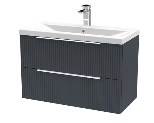 800mm Wall Hung 2 Drawer Vanity & Basin 1 Hudson Reed