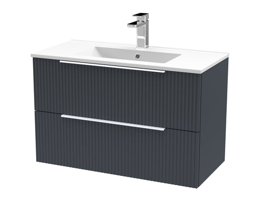 800mm Wall Hung 2 Drawer Vanity & Basin 2 Hudson Reed