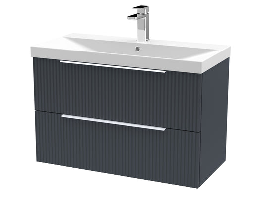 800mm Wall Hung 2 Drawer Vanity & Basin 3 Hudson Reed