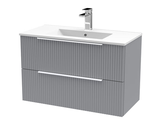 800mm Wall Hung 2 Drawer Vanity & Basin 2 Hudson Reed