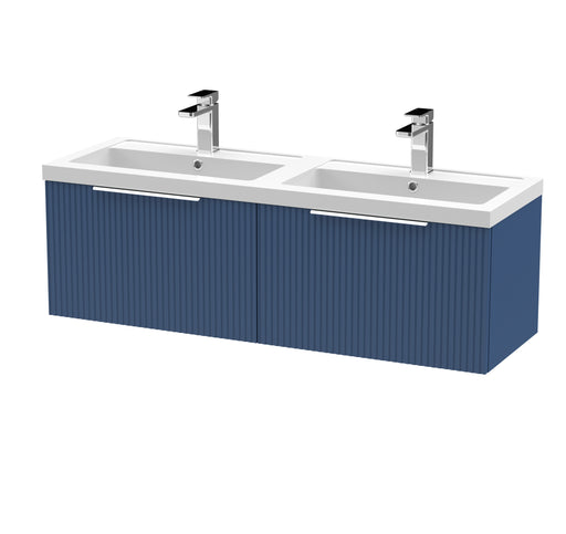 1200mm Wall Hung 2 Drawer Vanity & Double Basin Hudson Reed