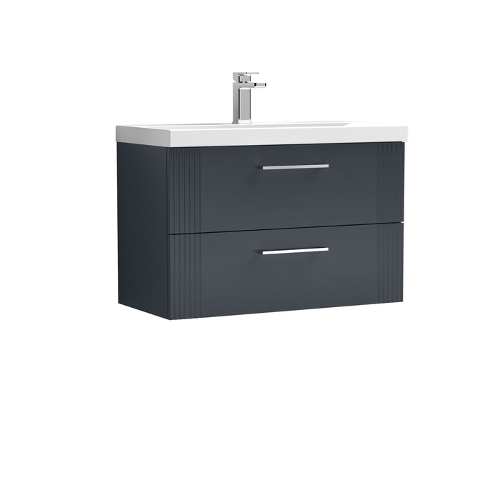 800mm Wall Hung 2 Drawer Vanity & Basin 1