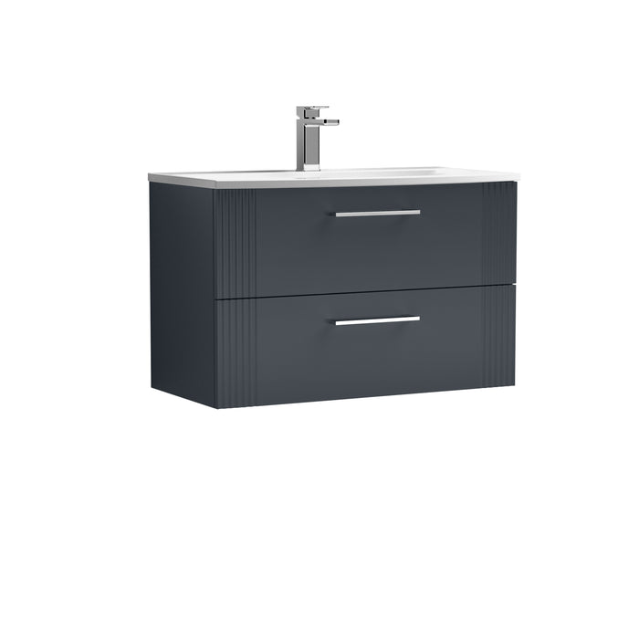 800mm Wall Hung 2 Drawer Vanity & Basin 4