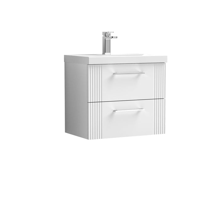 600mm Wall Hung 2 Drawer Vanity & Basin 1