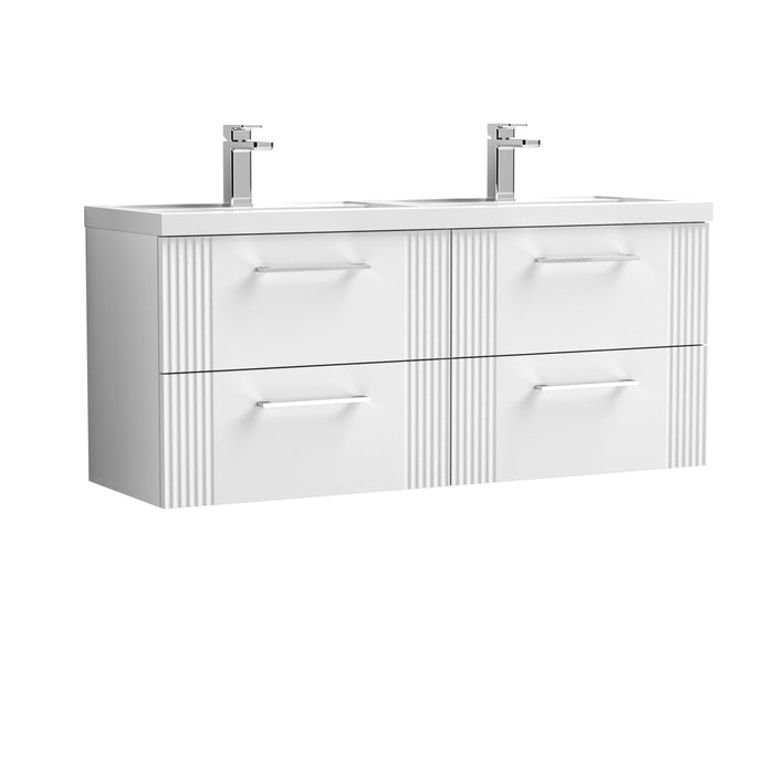 1200mm Wall Hung 4 Drawer Vanity & Double Basin