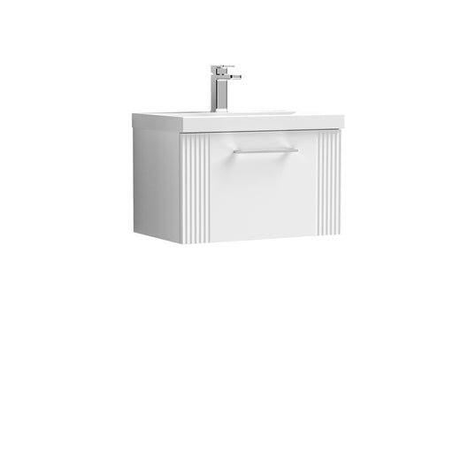 600mm Wall Hung Single Drawer Vanity & Basin 1