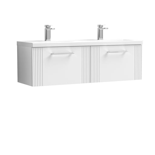 1200mm Wall Hung 2 Drawer Vanity & Double Basin