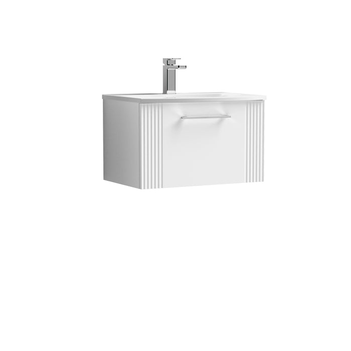 600mm Wall Hung Single Drawer Vanity & Basin 4