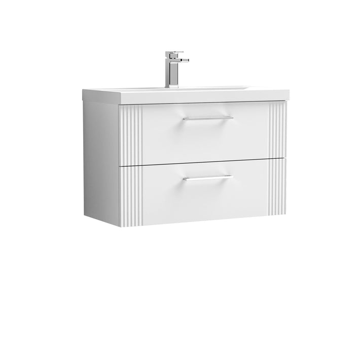 800mm Wall Hung 2 Drawer Vanity & Basin 1