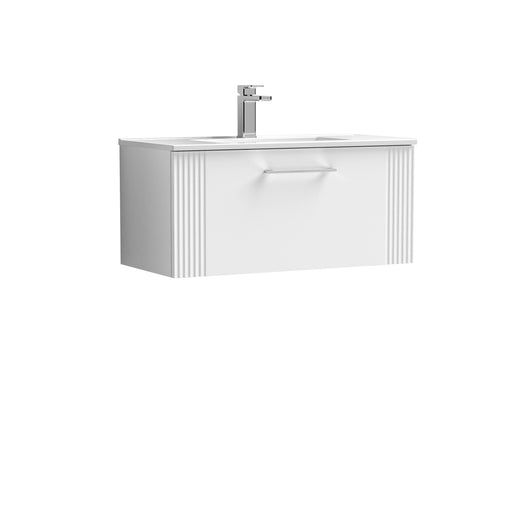 800mm Wall Hung Single Drawer Vanity & Basin 2