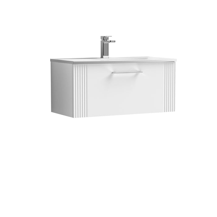 800mm Wall Hung Single Drawer Vanity & Basin 4