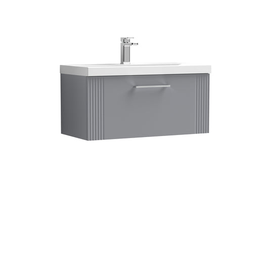 800mm Wall Hung Single Drawer Vanity & Basin 1