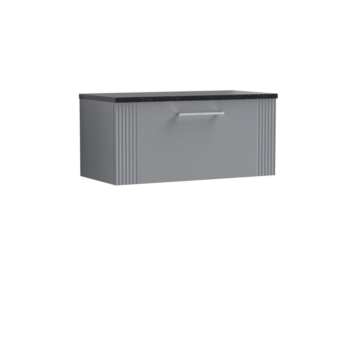 800mm Wall Hung Single Drawer Vanity & Laminate Top