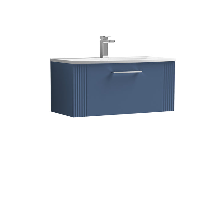 800mm Wall Hung Single Drawer Vanity & Basin 4