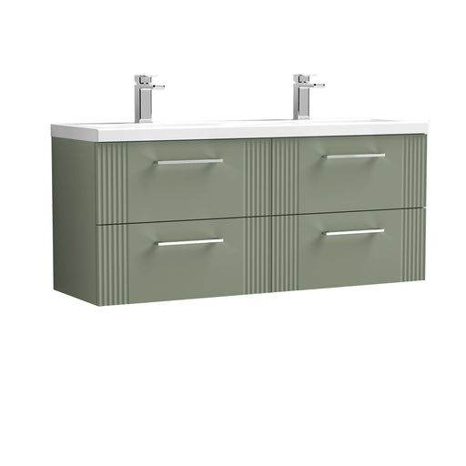 1200mm Wall Hung 4 Drawer Vanity & Double Basin