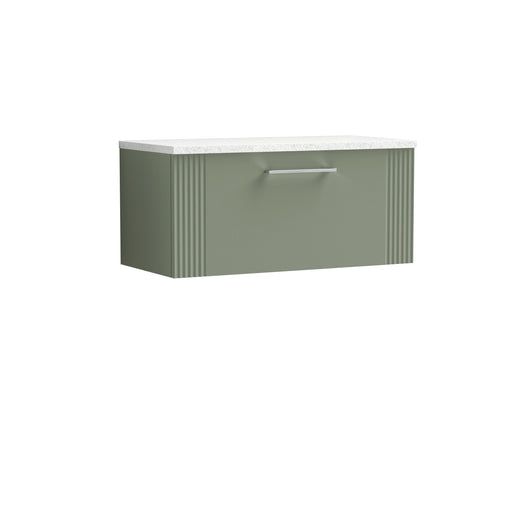 800mm Wall Hung Single Drawer Vanity & Laminate Top