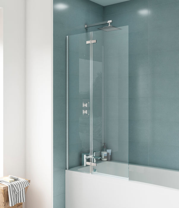 Square Hinged Bath Screen