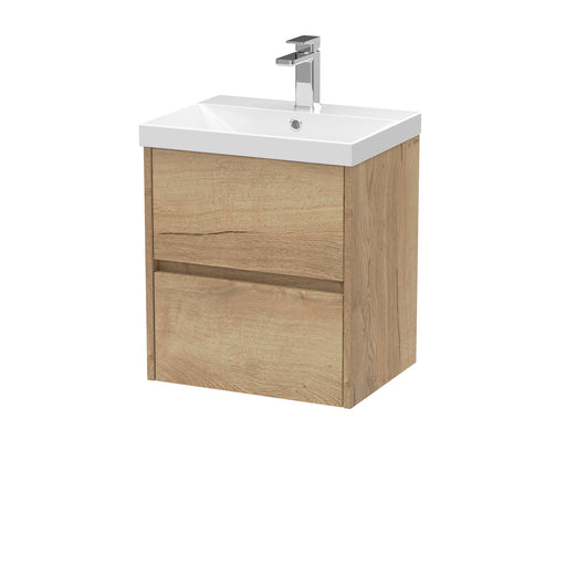 500mm Wall Hung 2 Drawer Unit & Basin 3 Hudson Reed