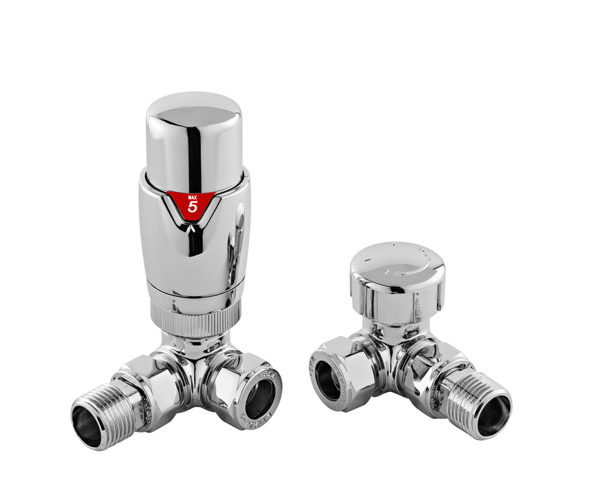 Corner Thermostatic Radiator Valve Pack