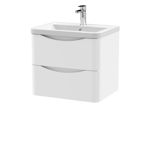 600mm Wall Hung 2 Drawer Vanity & Ceramic Basin