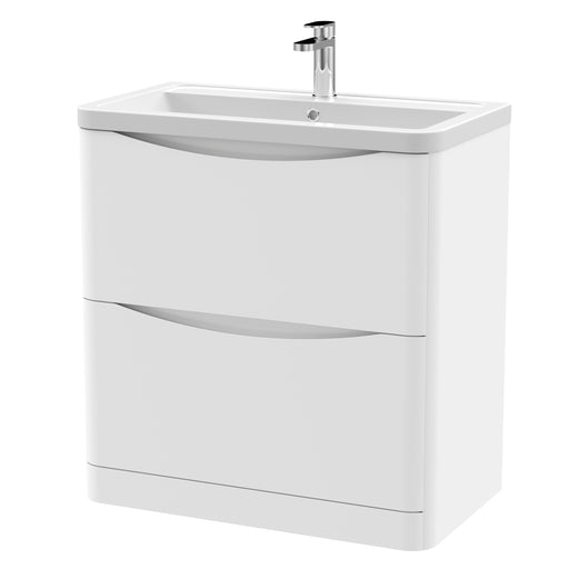 800mm Floor Standing 2 Drawer Vanity & Ceramic Basin