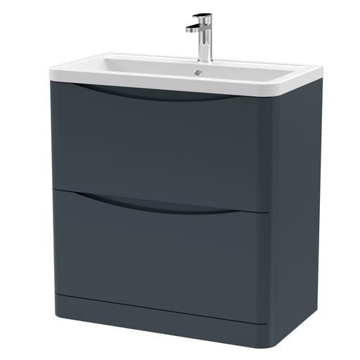 800mm Floor Standing 2 Drawer Vanity & Ceramic Basin