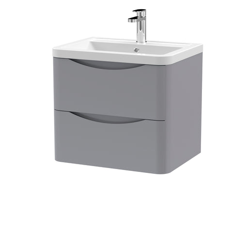 600mm Wall Hung 2 Drawer Vanity & Ceramic Basin