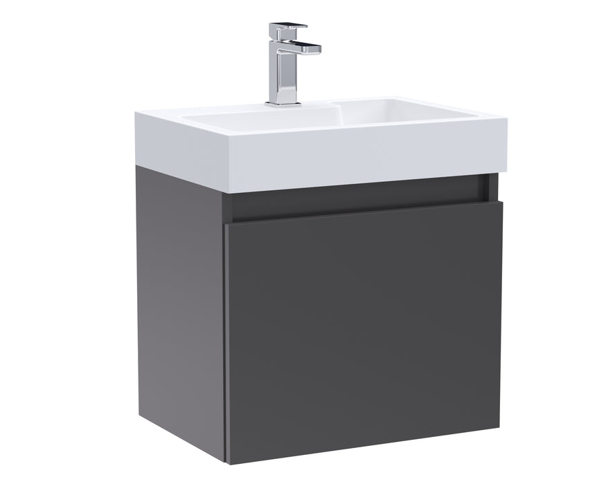 500mm Single Door Wall Hung Vanity and Basin