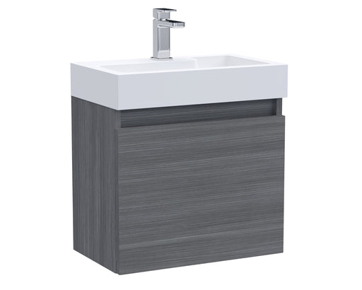 Slimline 500mm Single Door Wall Hung Vanity and Basin