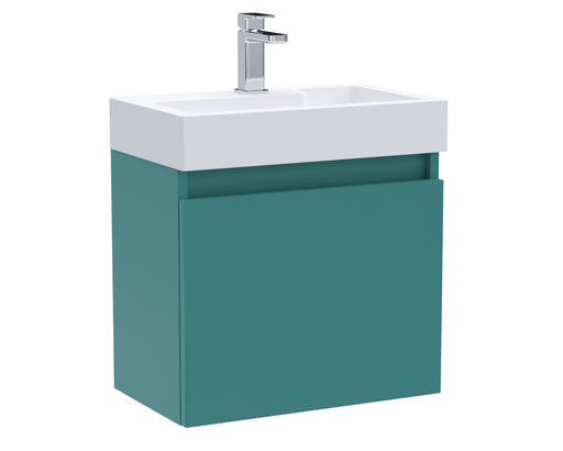 Slimline 500mm Single Door Wall Hung Vanity and Basin